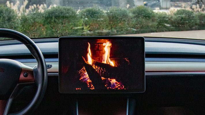 Tesla romance mode on touchscreen